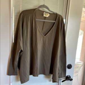 Olive Long Sleeve Women's Top